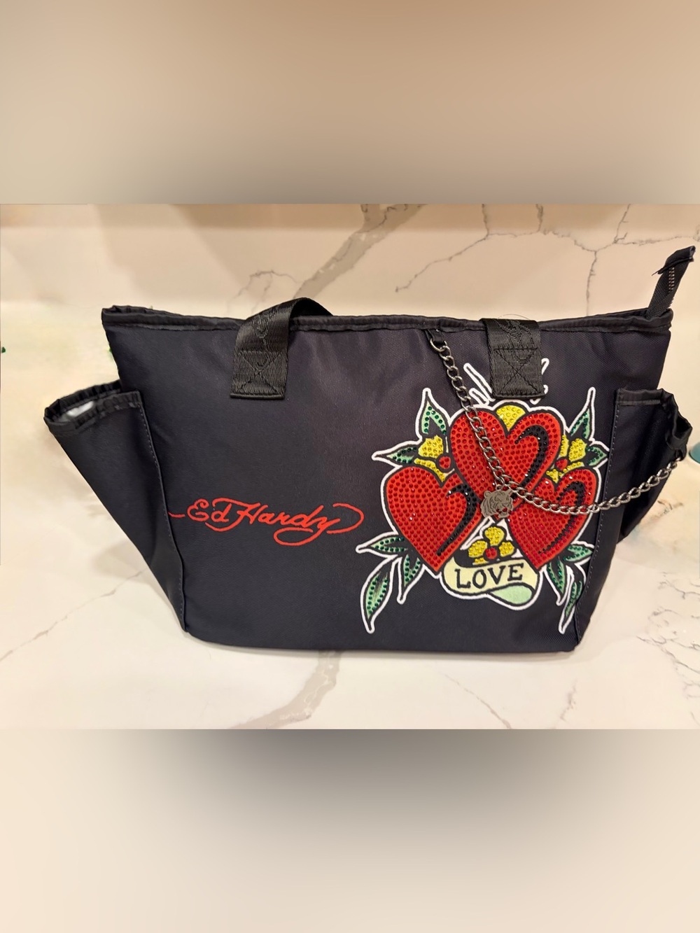 Ed Hardy Rhinestone Hearts
Thermal Lunch Tote Bag Brand New with tags